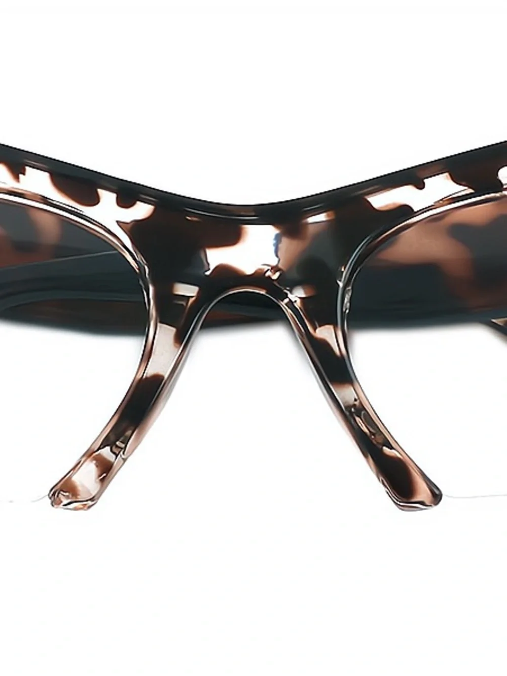 Cat-Eye Leopard Print Eyeglasses/Sunglasses Semi clear Frame ~ New/Never Used